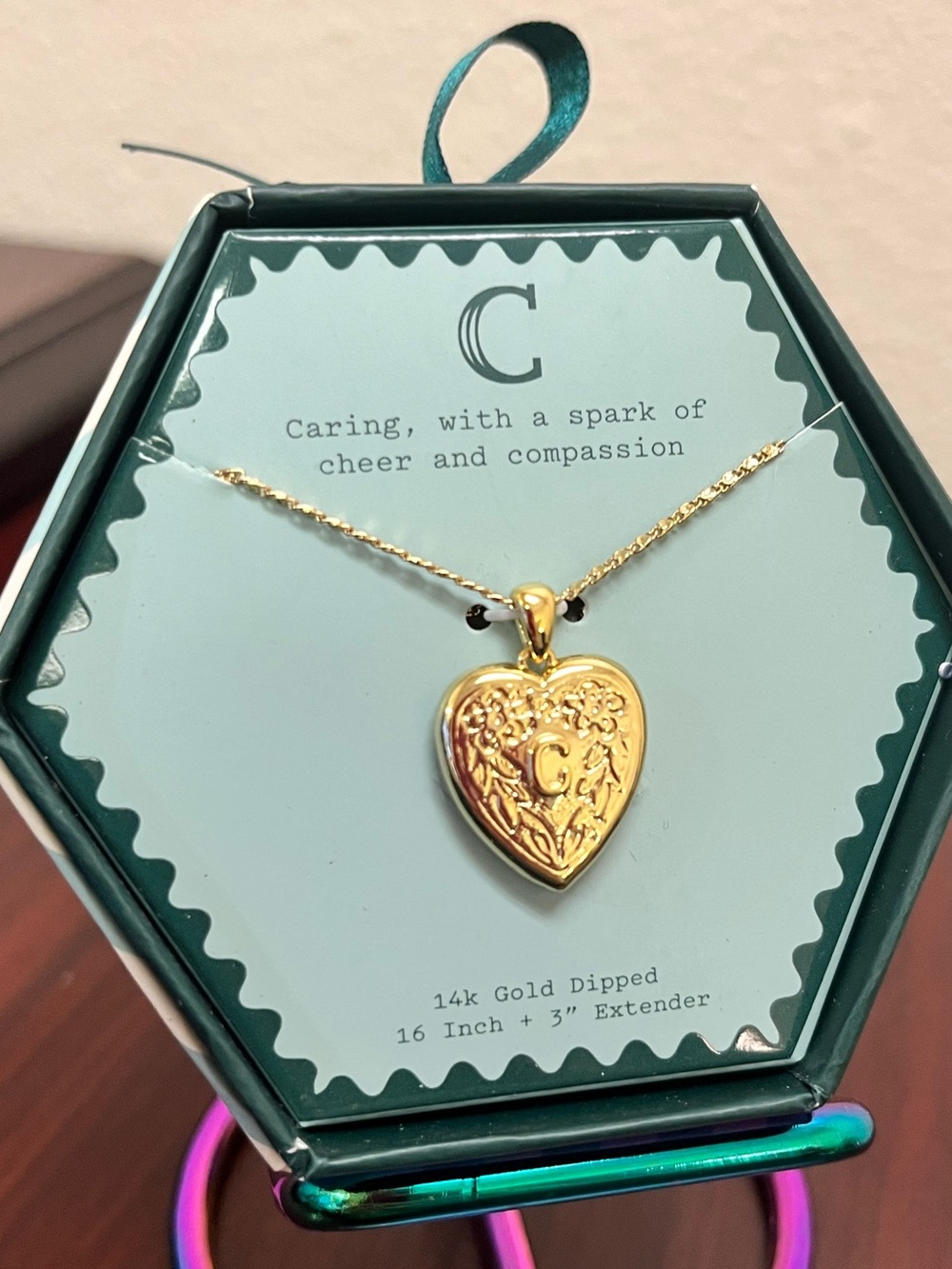 A New Day “C” Initial Necklace